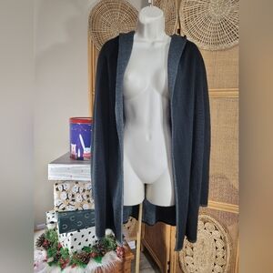 Nwot 48% WOOL Bnci By Blanc Noir Hoodie Cartigan, Medium Weight Warmth. Medium